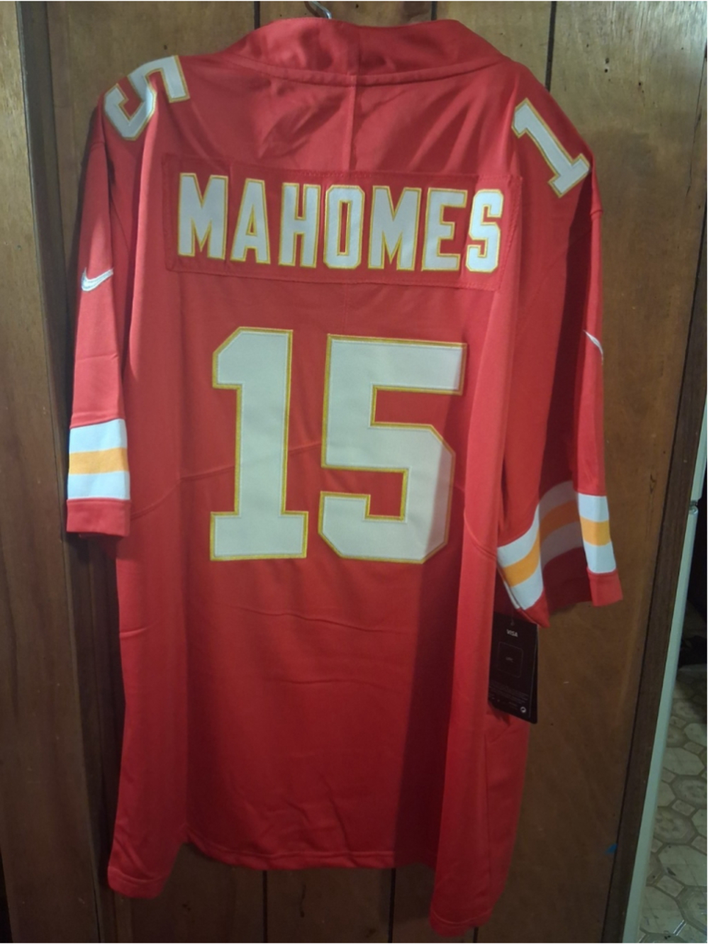 Mystery Sports Card With Patrick Mahomes Red Kansas City Chiefs Large Jersey